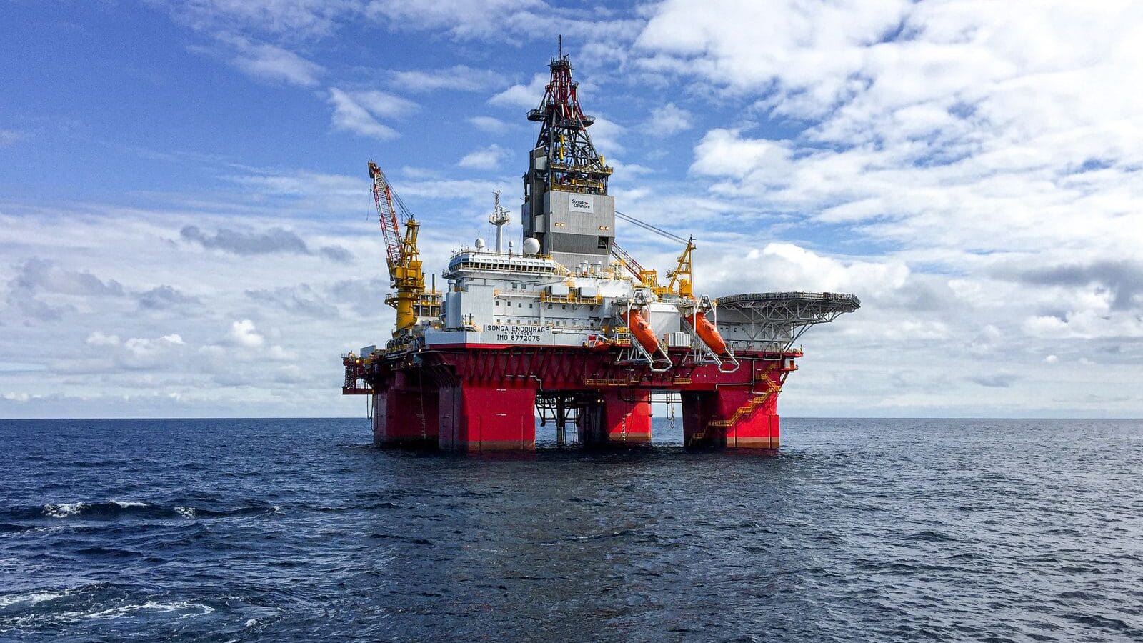 Offshore oil and gas platform in the North Sea