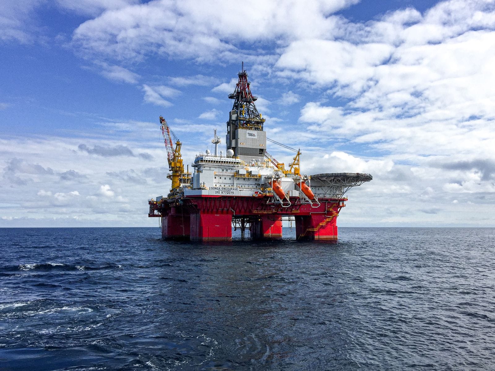 Offshore oil and gas platform in the North Sea